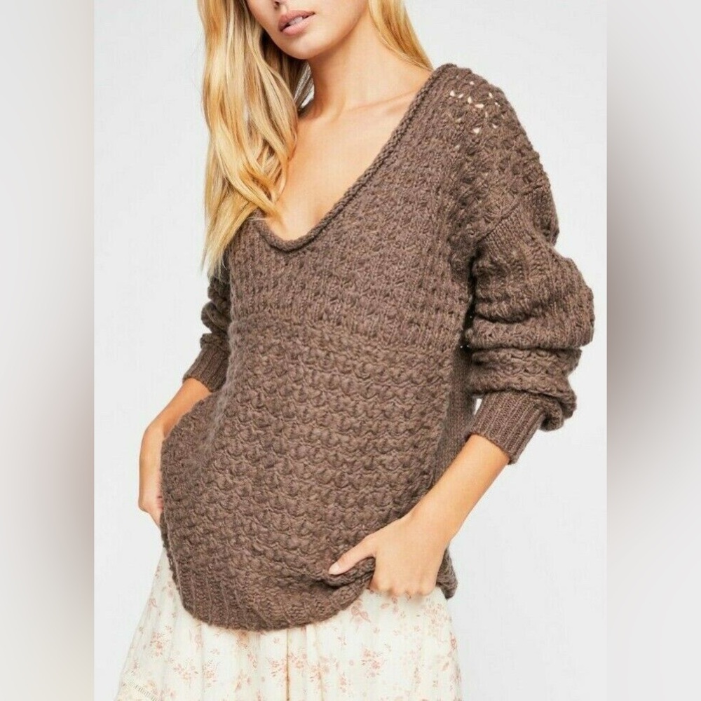 Free People Crashing Waves Knitted Pullover - Picture 3 of 6